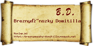 Breznyánszky Domitilla névjegykártya
